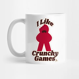 I Love Crunchy Games Fun Meeple Art Mug